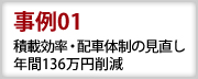 事例1　積載効率・配車体制の見直し　年間136万円削減