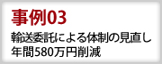 事例3　輸送委託による体制の見直し　年間580万円削減