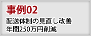 事例2　配送体制の見直し改善　年間250万円削減